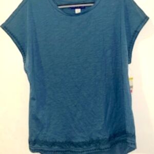 New Simply Styled Dusk color blue short sleeve shirt